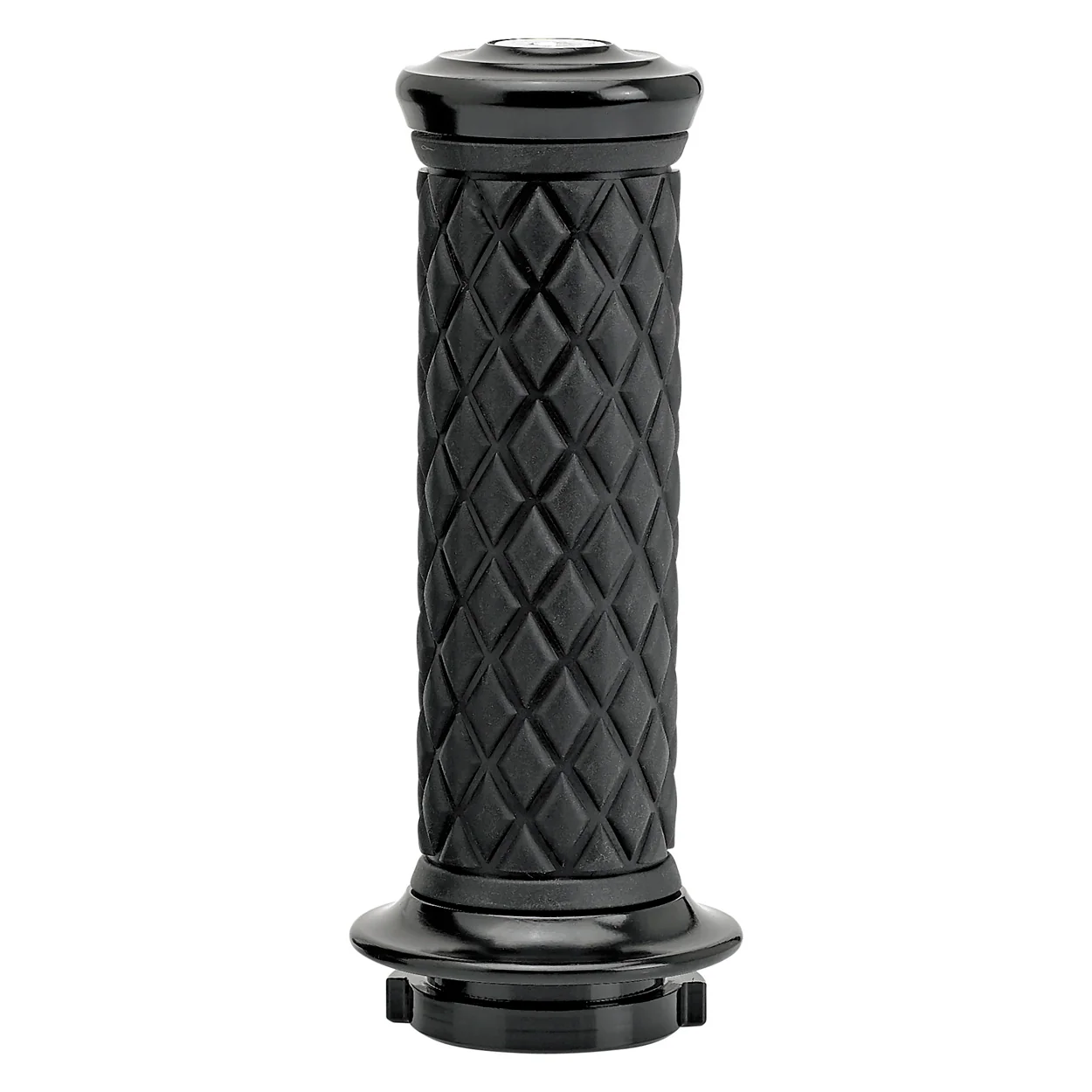 1" AlumiCore TBW Grips For H-D Bars With Internal Vibe Isolator on Clutch Side - Black Electroplate - Image 4