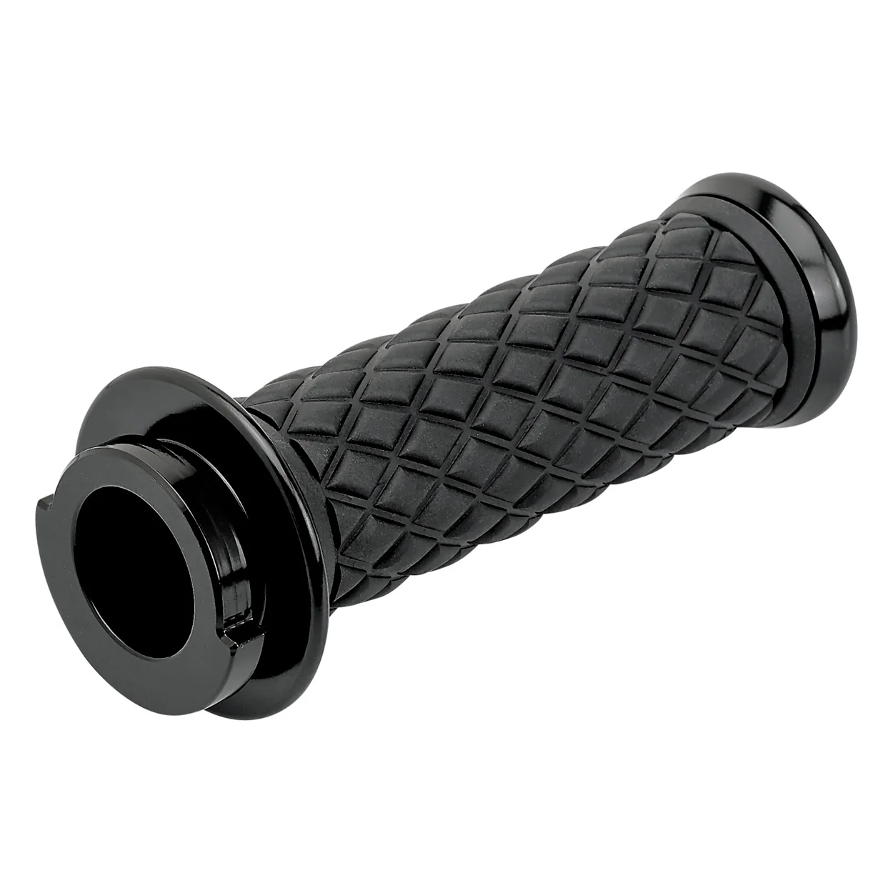1" AlumiCore TBW Grips For H-D Bars With Internal Vibe Isolator on Clutch Side - Black Electroplate - Image 7