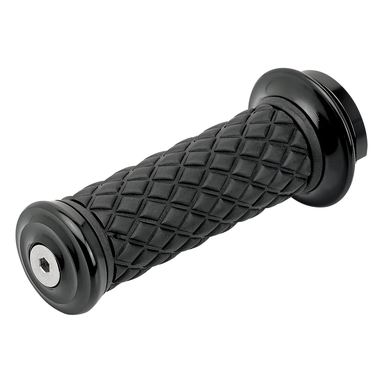 1" AlumiCore TBW Grips For H-D Bars With Internal Vibe Isolator on Clutch Side - Black Electroplate - Image 9