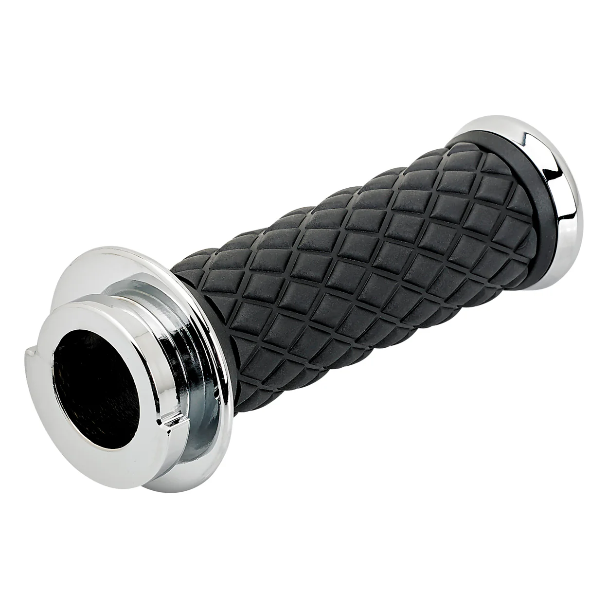 1" AlumiCore TBW Grips For H-D Bars With Internal Vibe Isolator on Clutch Side - Chrome - Image 7