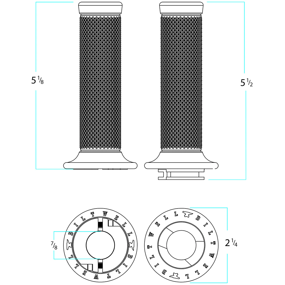 7/8" AlumiCore Grips For '21-Up H-D RA & RH Models - Black Electroplate - Image 9