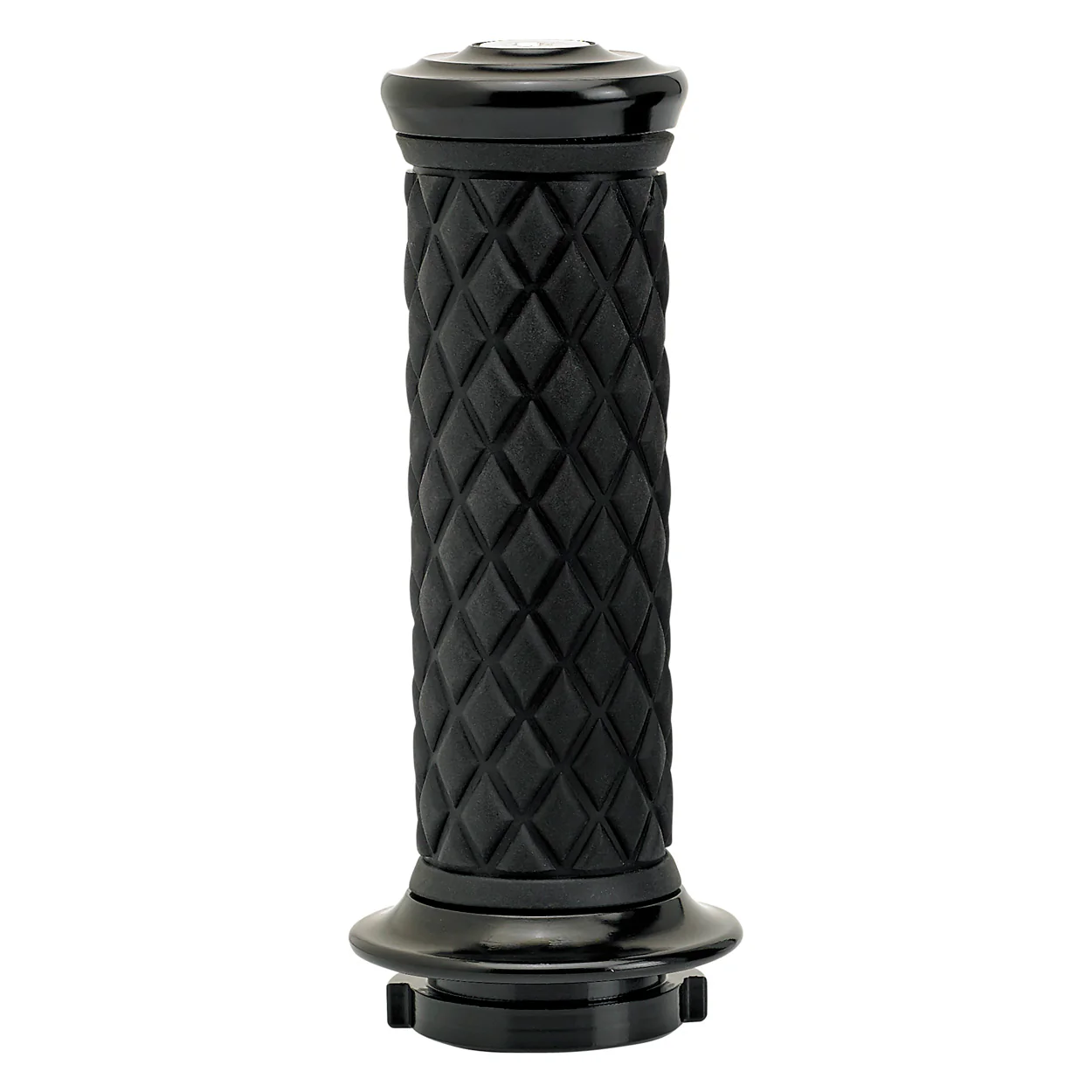 1" AlumiCore TBW Grips For H-D Bars With Hollow Tube End on Clutch Side - Black Electroplate - Image 4