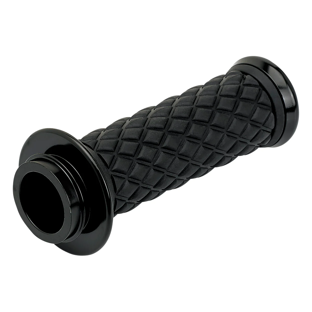1" AlumiCore TBW Grips For H-D Bars With Hollow Tube End on Clutch Side - Black Electroplate - Image 7