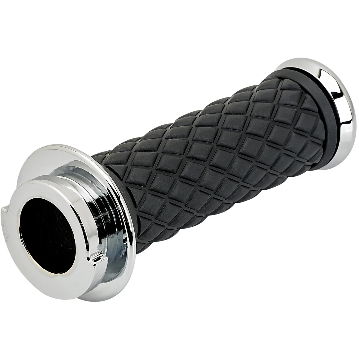 1" AlumiCore TBW Grips For H-D Bars With Hollow Tube End on Clutch Side - Chrome - Image 7