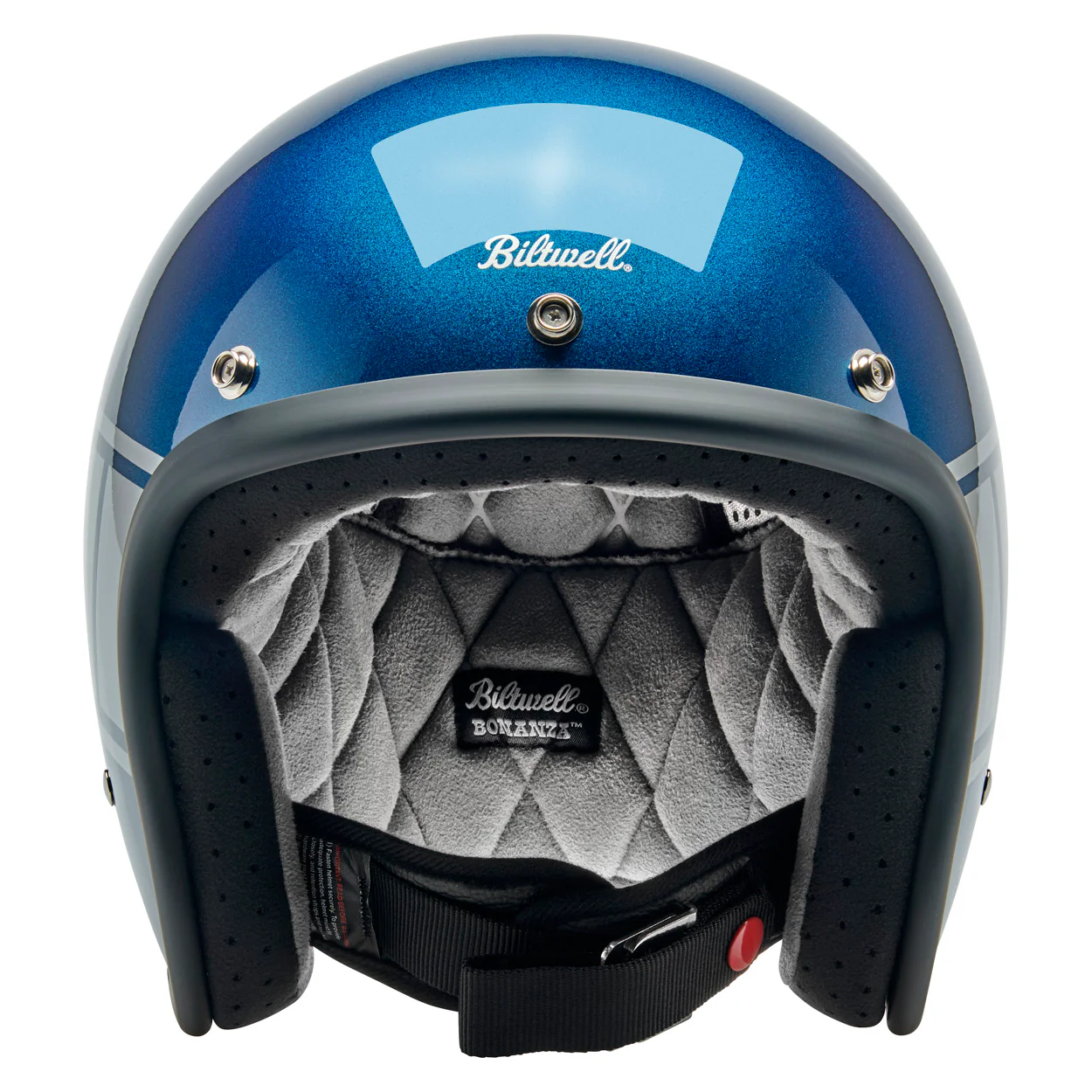 Bonanza Helmet - Holeshot Metallic Blue / Silver - Image 2