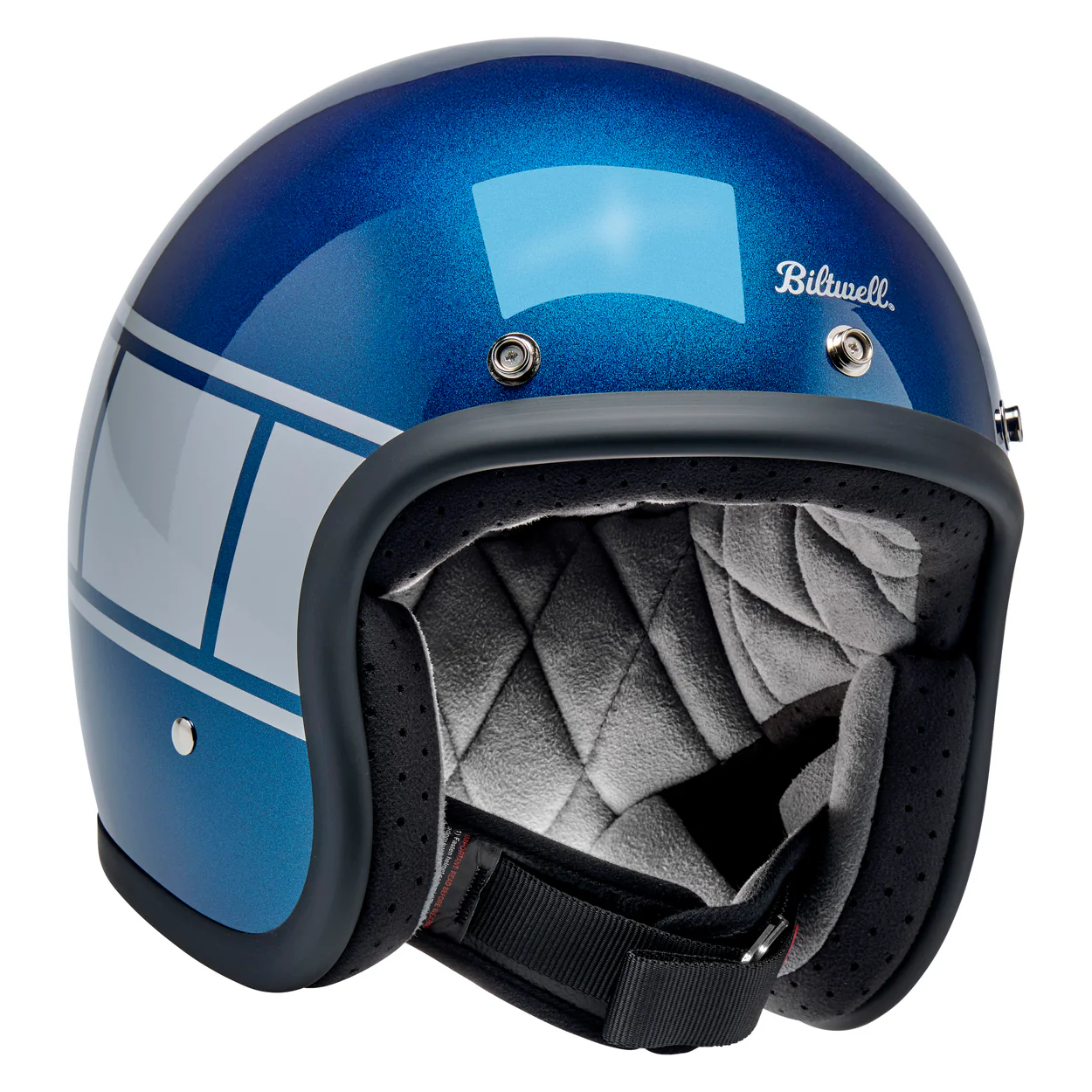 Bonanza Helmet - Holeshot Metallic Blue / Silver - Image 3