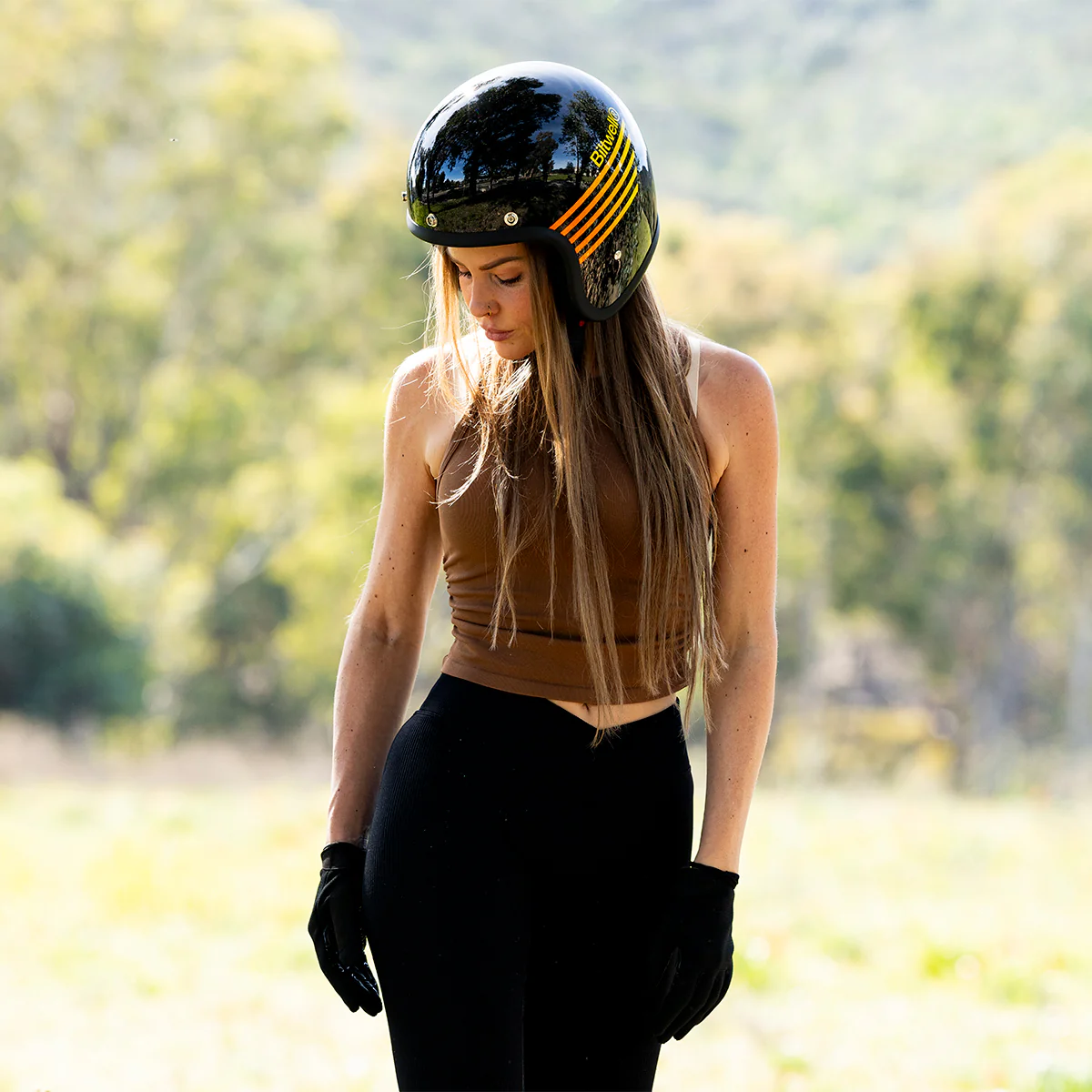 Bonanza Helmet - Lightspeed Gloss Black / Orange / Yellow - Image 13