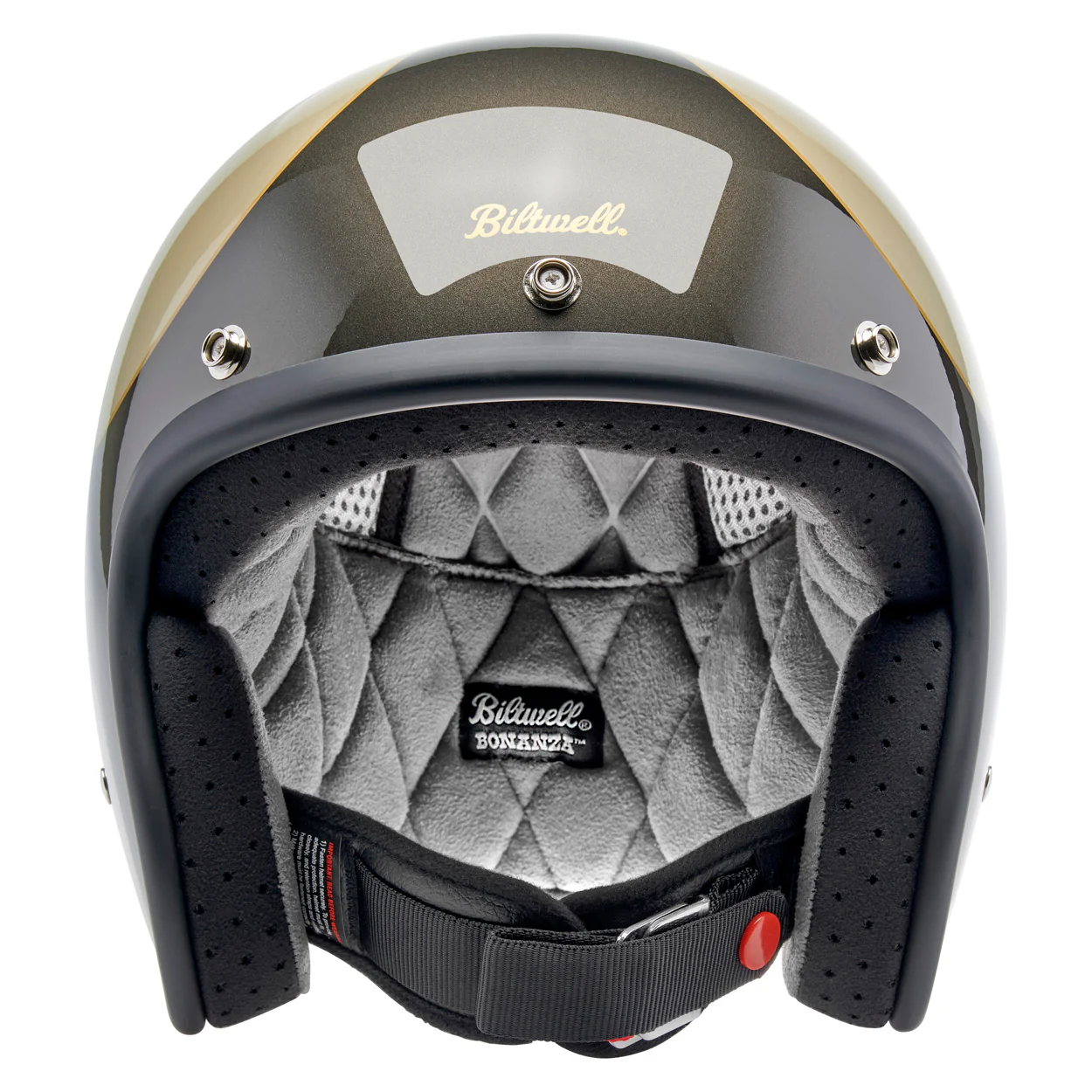 CLOSEOUT Bonanza Helmet - Metallic Charcoal / Champagne Scallop - Image 2