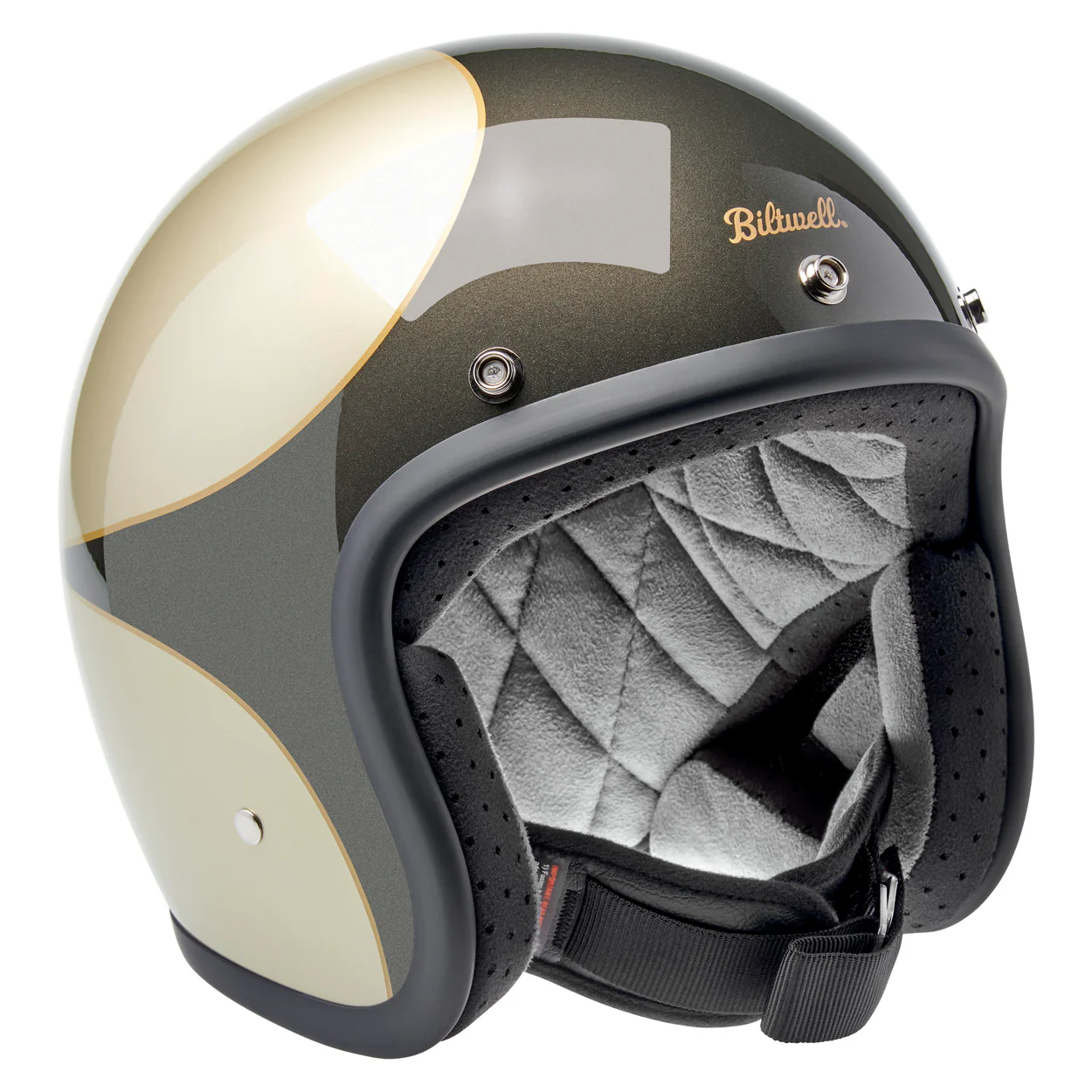 CLOSEOUT Bonanza Helmet - Metallic Charcoal / Champagne Scallop - Image 4