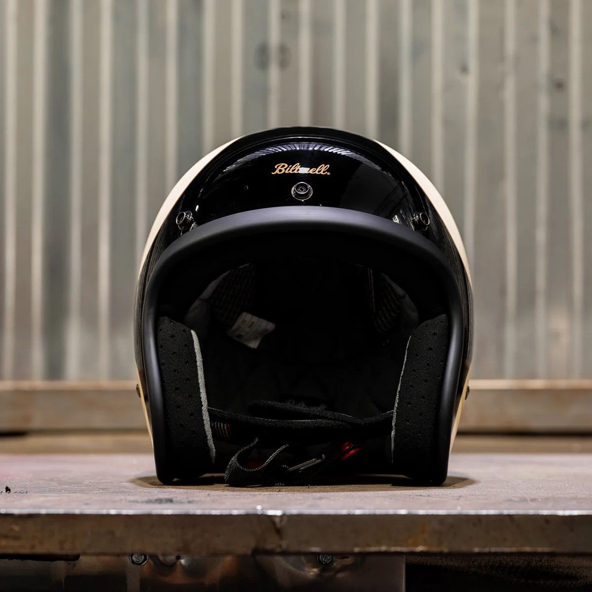CLOSEOUT Bonanza Helmet - Scallop Gloss Vintage White / Gloss Black - SIZE X-SMALL ONLY - Image 12