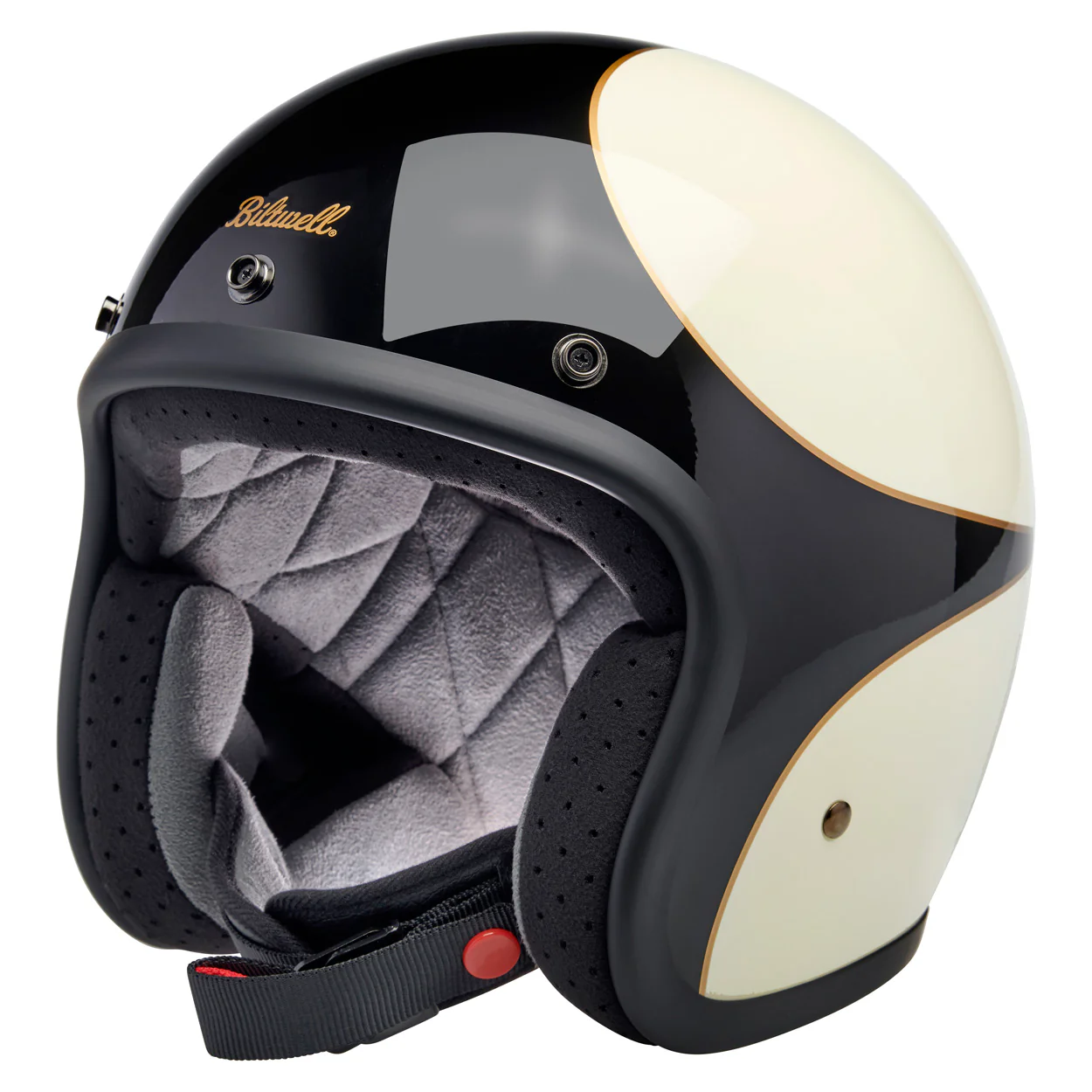 CLOSEOUT Bonanza Helmet - Scallop Gloss Vintage White / Gloss Black - SIZE X-SMALL ONLY - Image 3