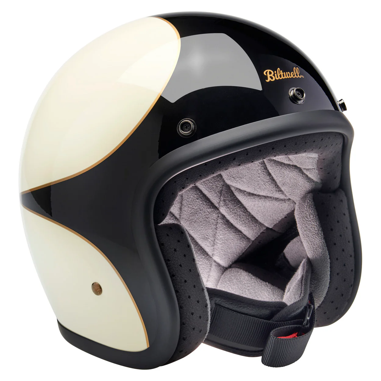 CLOSEOUT Bonanza Helmet - Scallop Gloss Vintage White / Gloss Black - SIZE X-SMALL ONLY - Image 4