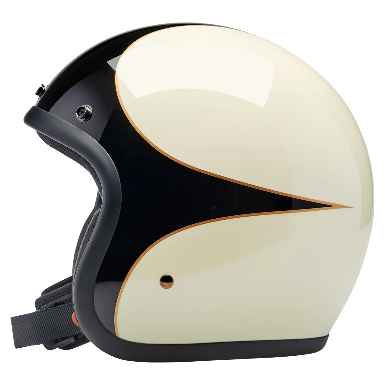 CLOSEOUT Bonanza Helmet - Scallop Gloss Vintage White / Gloss Black - SIZE X-SMALL ONLY - Image 5