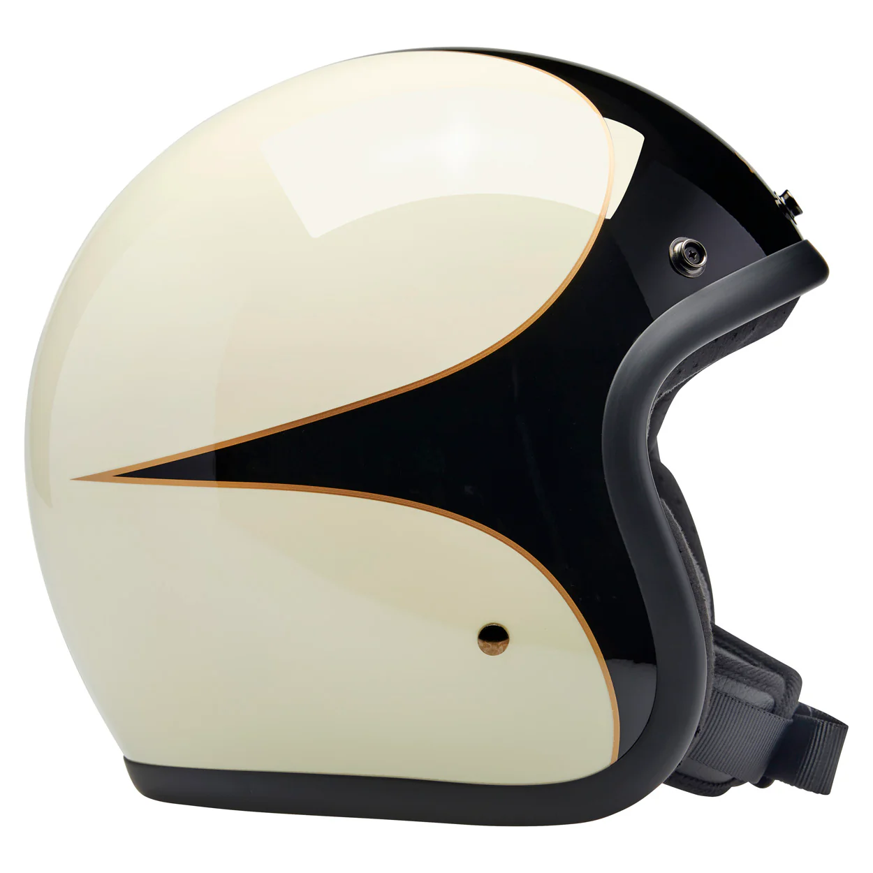 CLOSEOUT Bonanza Helmet - Scallop Gloss Vintage White / Gloss Black - SIZE X-SMALL ONLY - Image 6