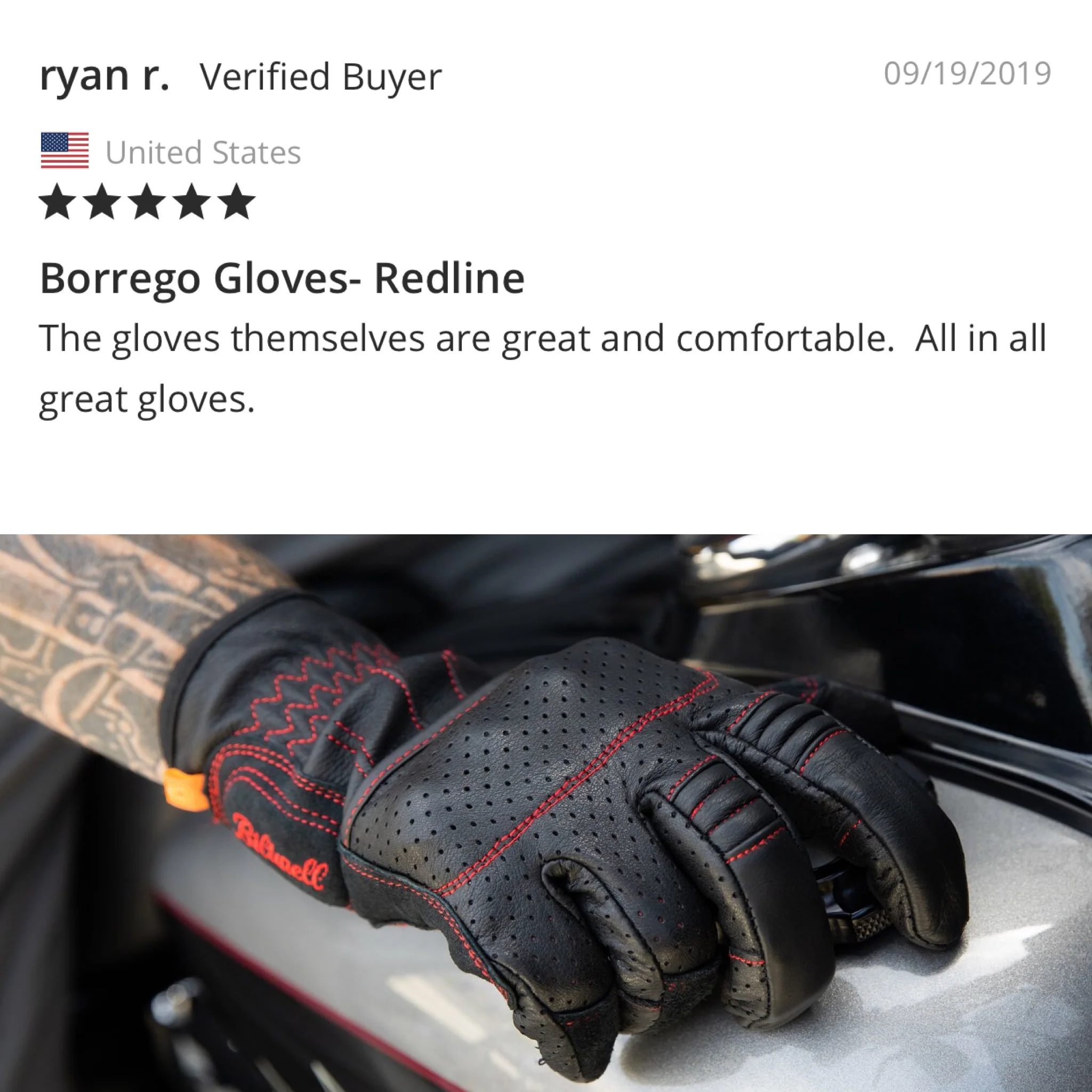 CLOSEOUT Borrego Gloves - Redline - Image 14
