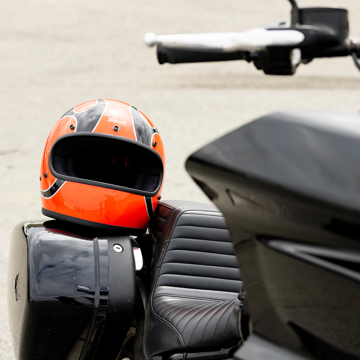 CLOSEOUT Gringo Helmet - Competition Orange Flames - Image 14