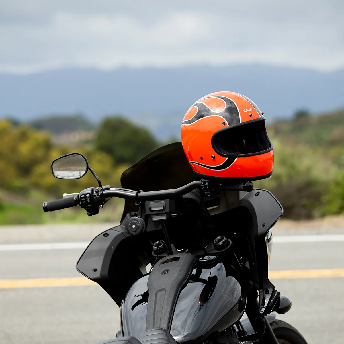 CLOSEOUT Gringo Helmet - Competition Orange Flames - Image 16