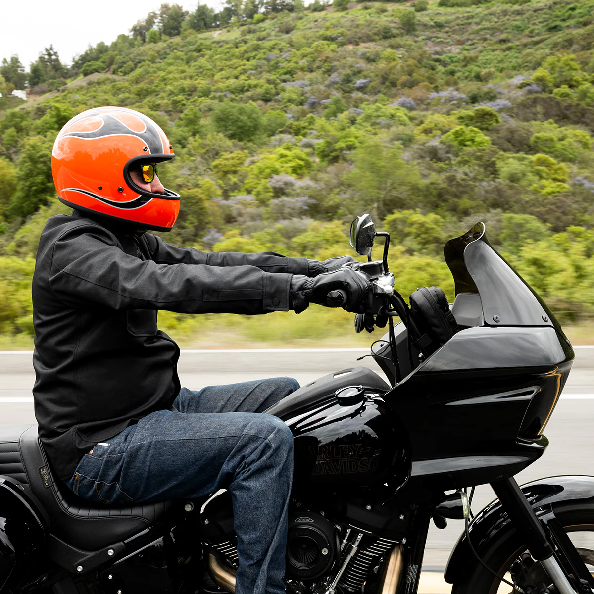 CLOSEOUT Gringo Helmet - Competition Orange Flames - Image 17
