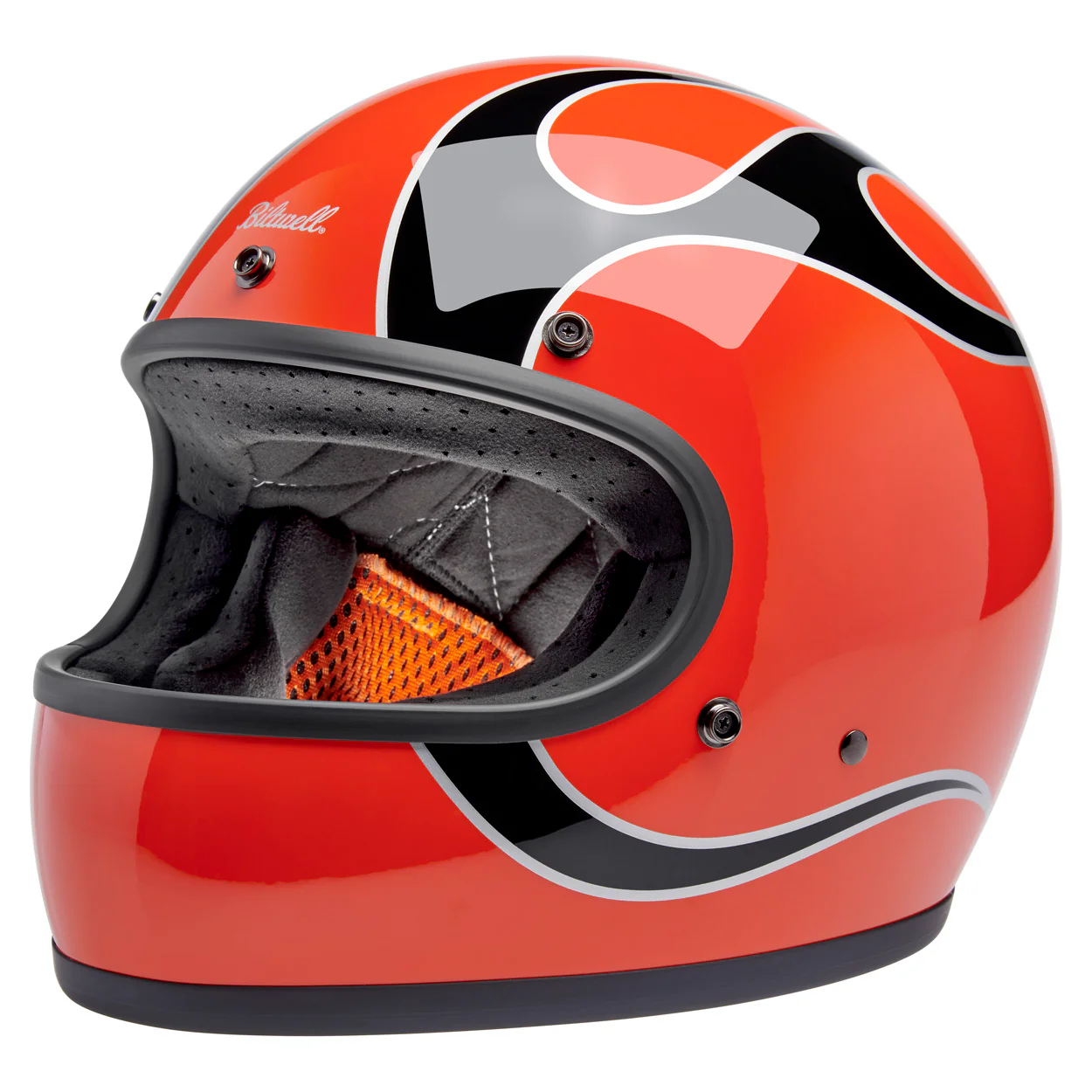 CLOSEOUT Gringo Helmet - Competition Orange Flames - Image 3