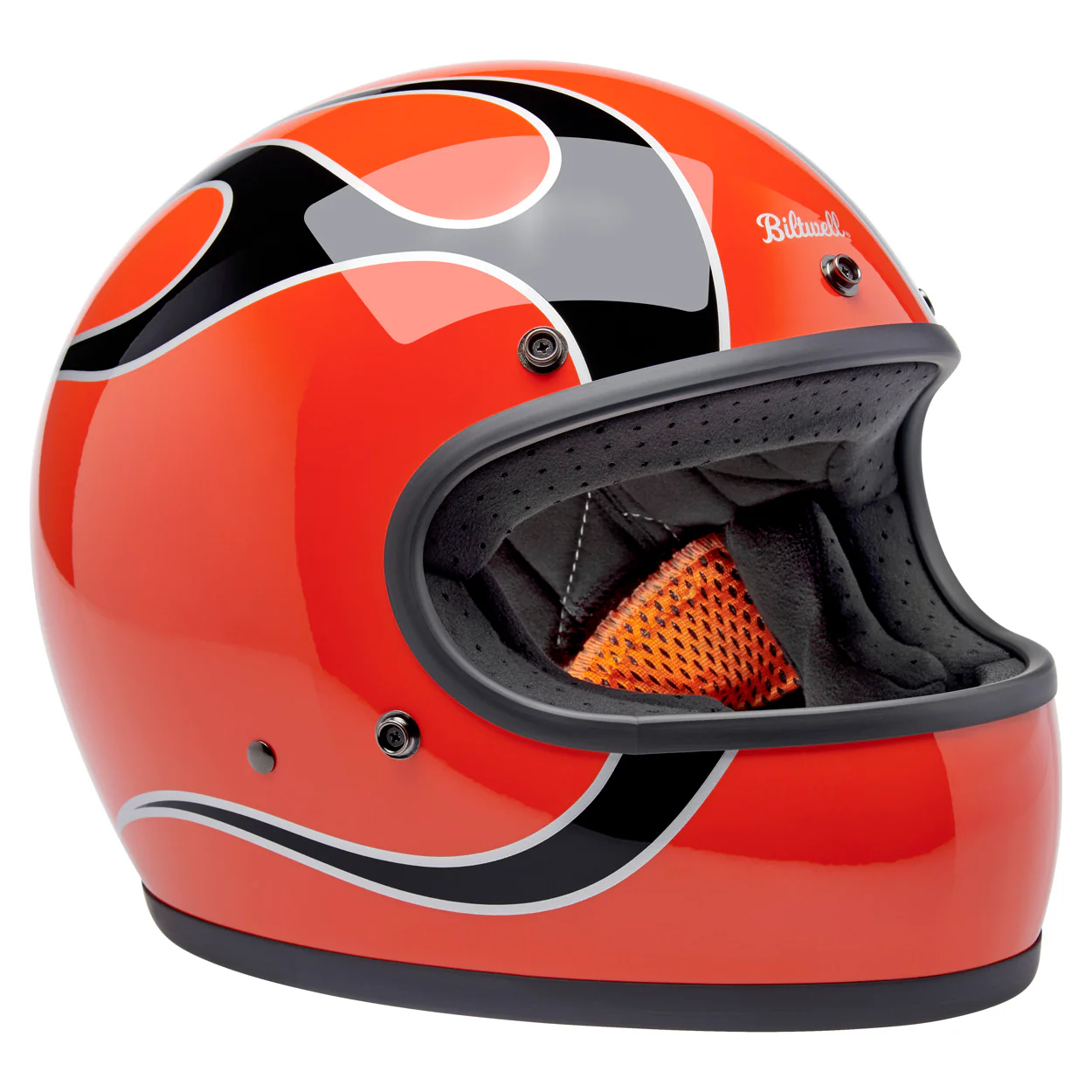 CLOSEOUT Gringo Helmet - Competition Orange Flames - Image 4