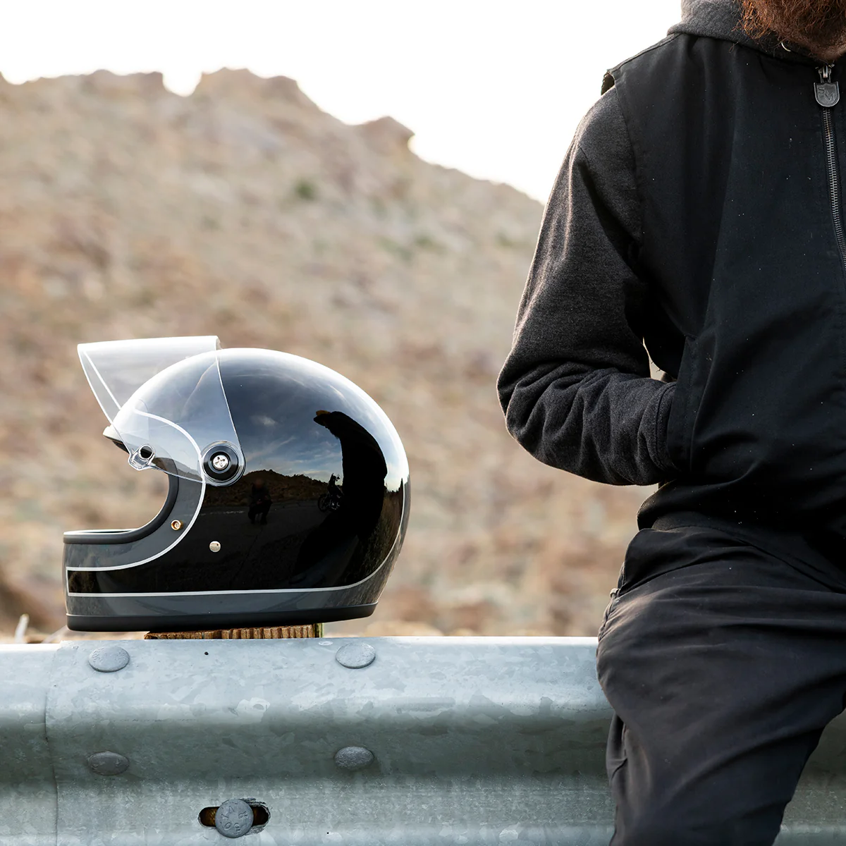 CLOSEOUT Gringo S Helmet - Gloss Storm Grey / Black Tracker - Image 14