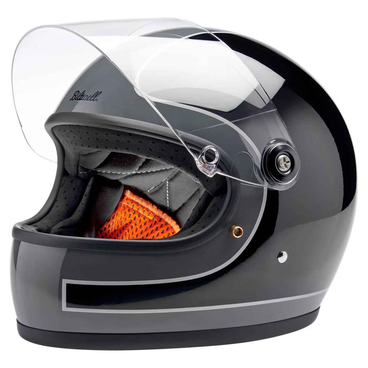 CLOSEOUT Gringo S Helmet - Gloss Storm Grey / Black Tracker - Image 4