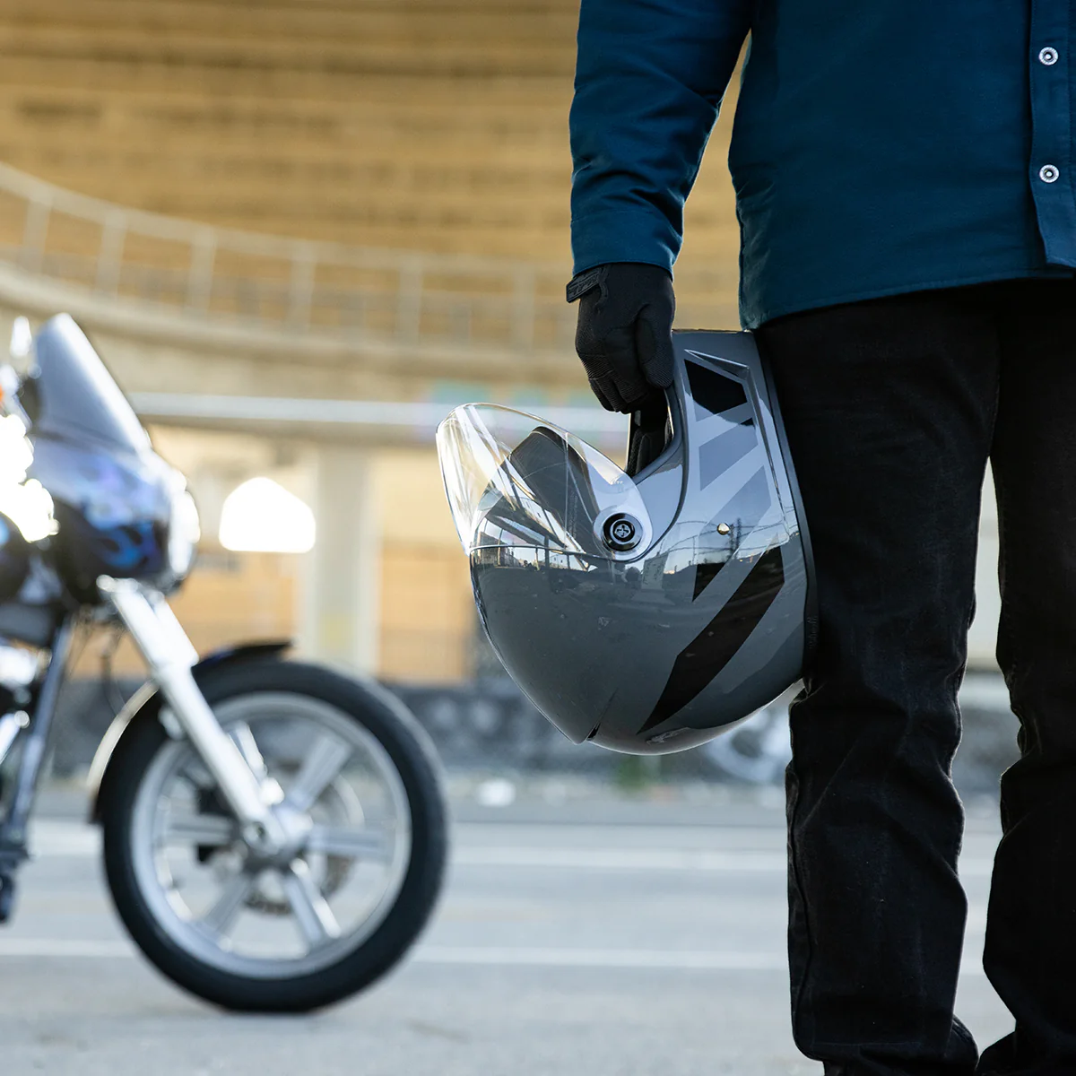 CLOSEOUT Lane Splitter Helmet - Gloss Storm Grey Inertia - Image 16