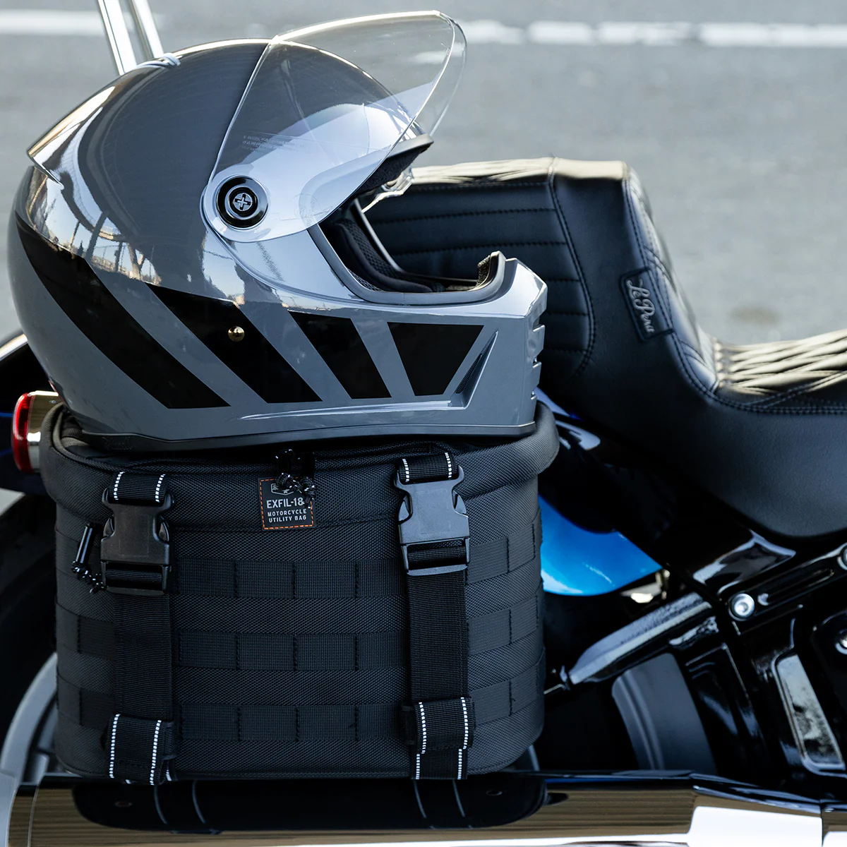 CLOSEOUT Lane Splitter Helmet - Gloss Storm Grey Inertia - Image 19