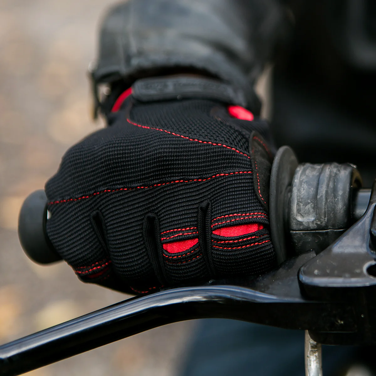 CLOSEOUT Moto Gloves - Black/Red - SIZE X-SMALL ONLY - Image 5