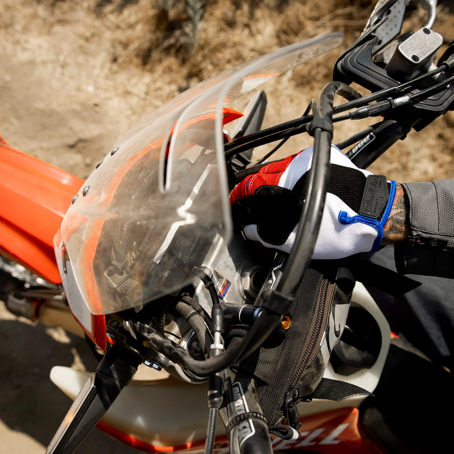CLOSEOUT Moto Gloves - Red/White/Blue - Image 16