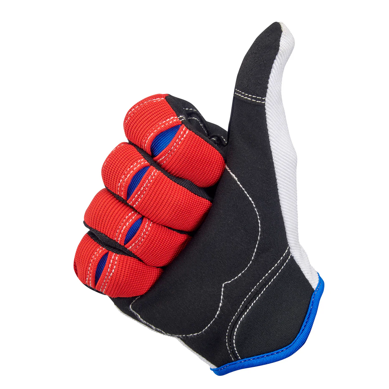 CLOSEOUT Moto Gloves - Red/White/Blue - Image 6