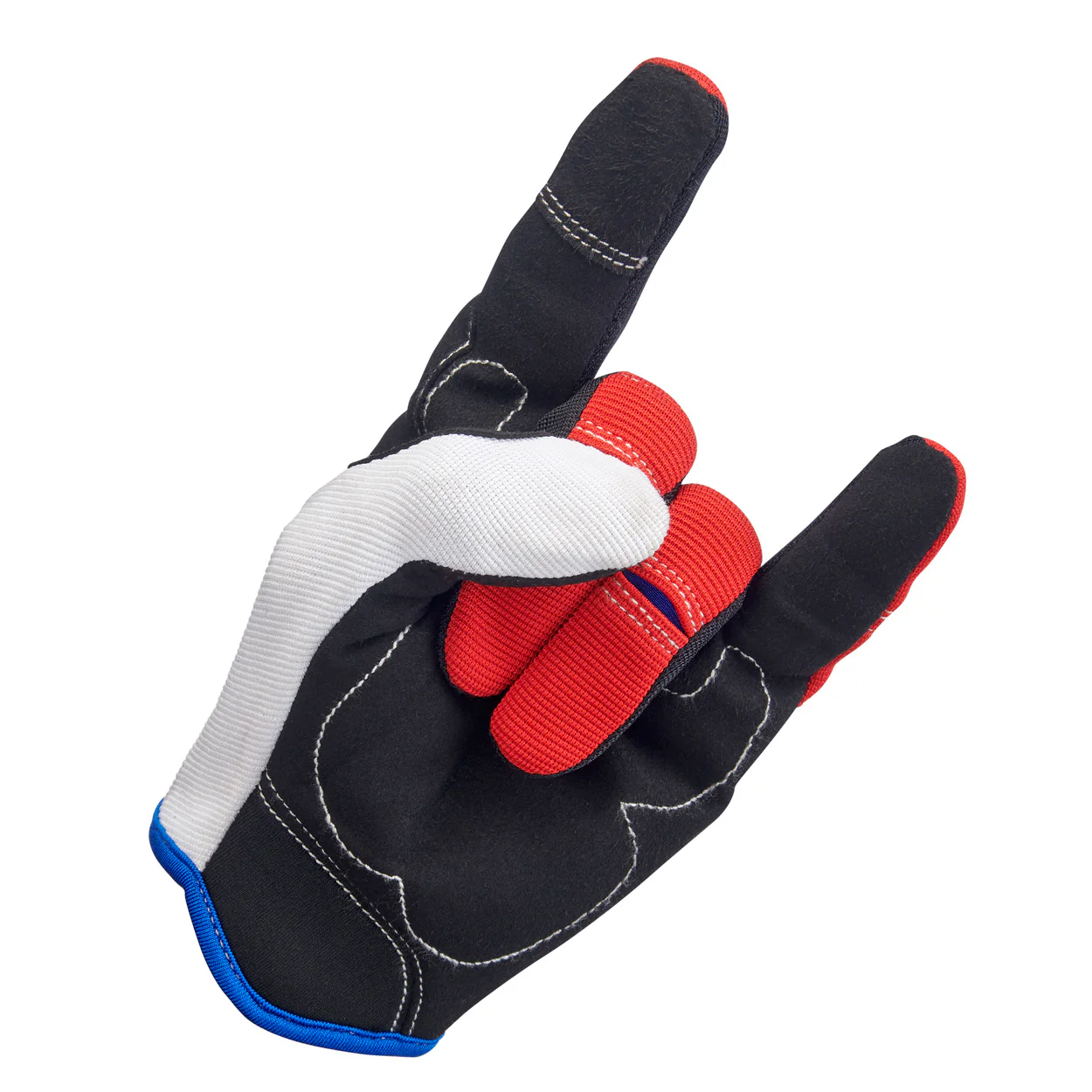 CLOSEOUT Moto Gloves - Red/White/Blue - Image 8