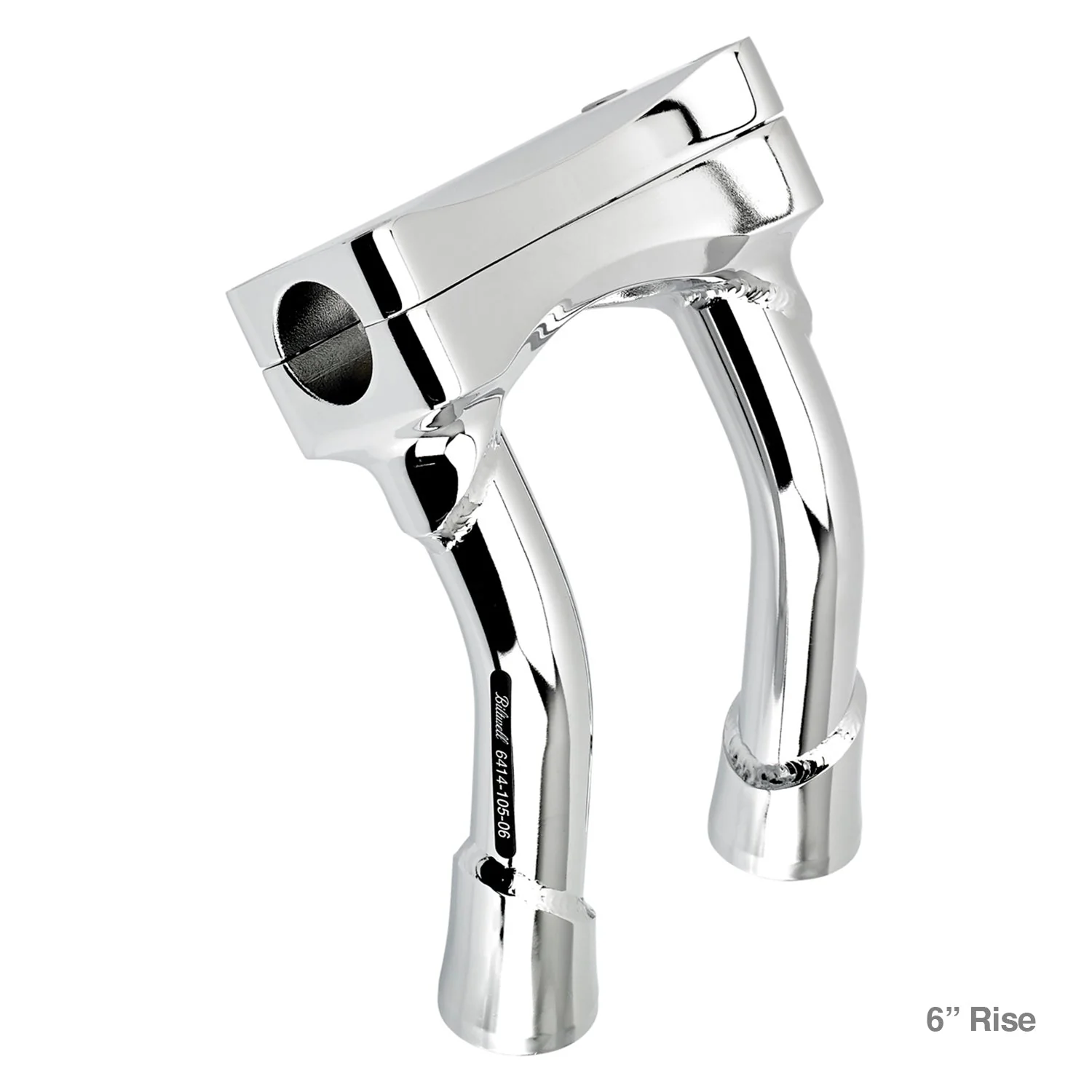 CLOSEOUT Murdock O/S Pullback Risers 14" - Chrome - Image 2