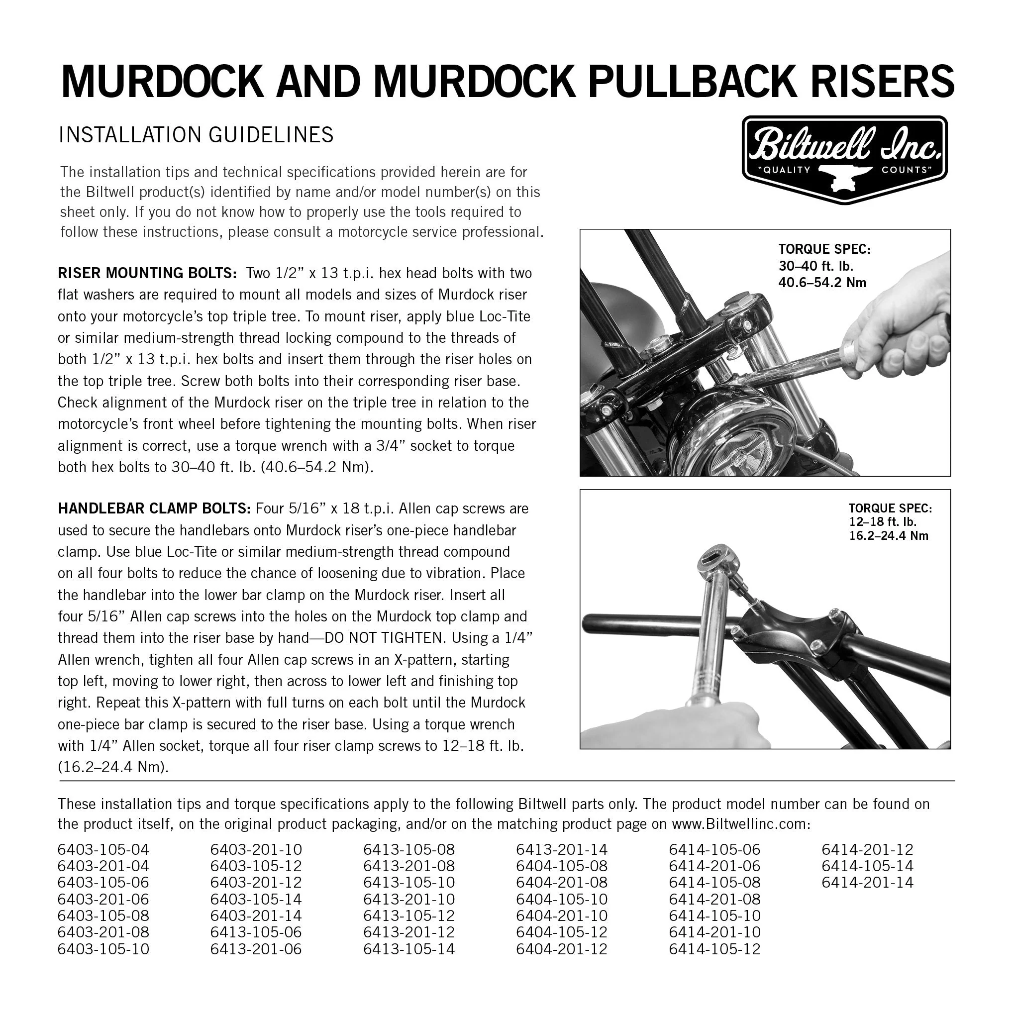 CLOSEOUT Murdock O/S Pullback Risers 14" - Chrome - Image 35