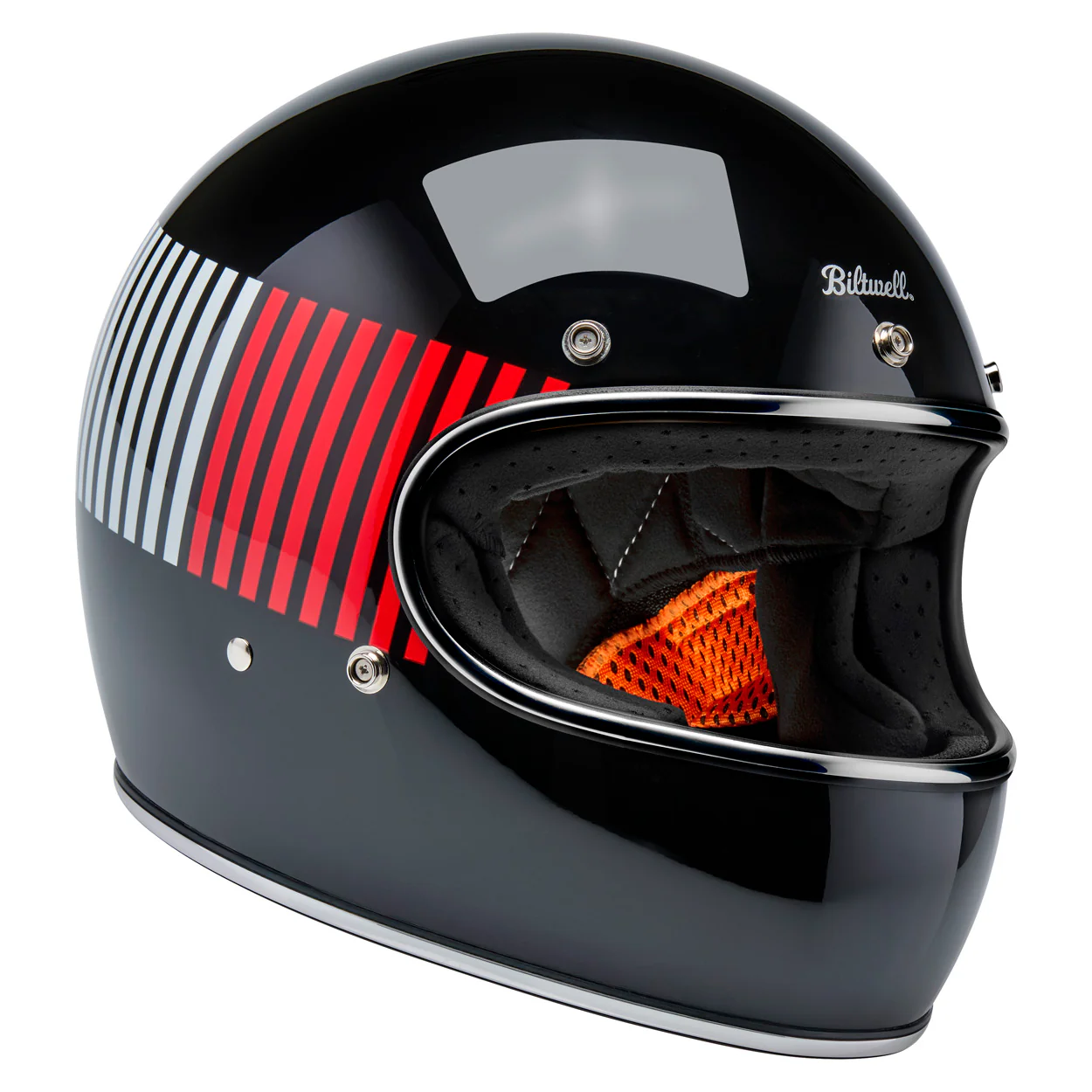 Gringo Helmet - Raceflow Gloss Black / Red / White / Blue - Image 3