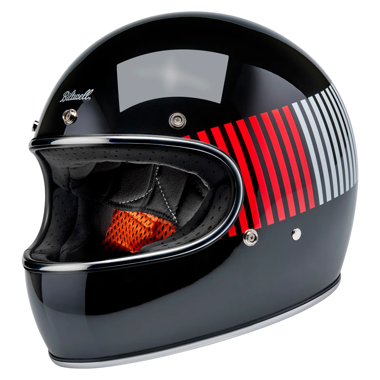 Gringo Helmet - Raceflow Gloss Black / Red / White / Blue - Image 6