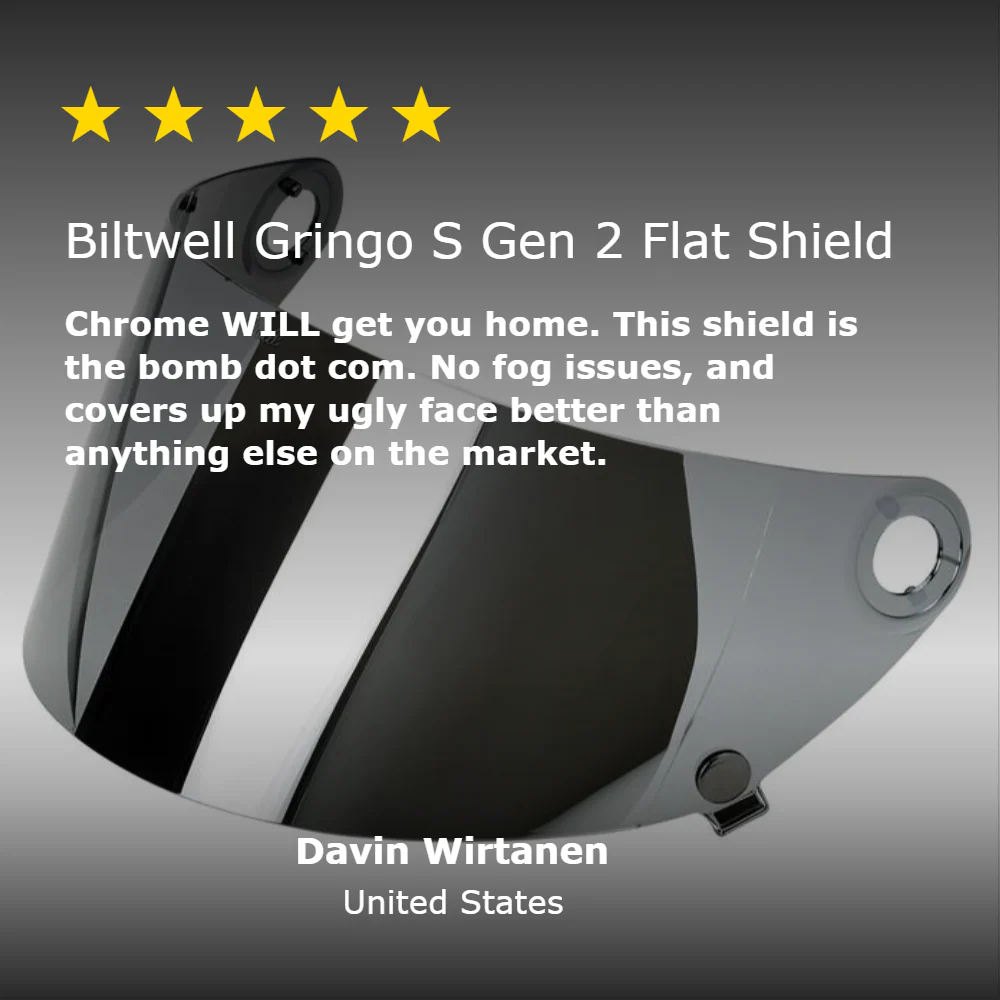 Gringo S Gen 2 Flat Shield - Chrome Mirror - Image 8