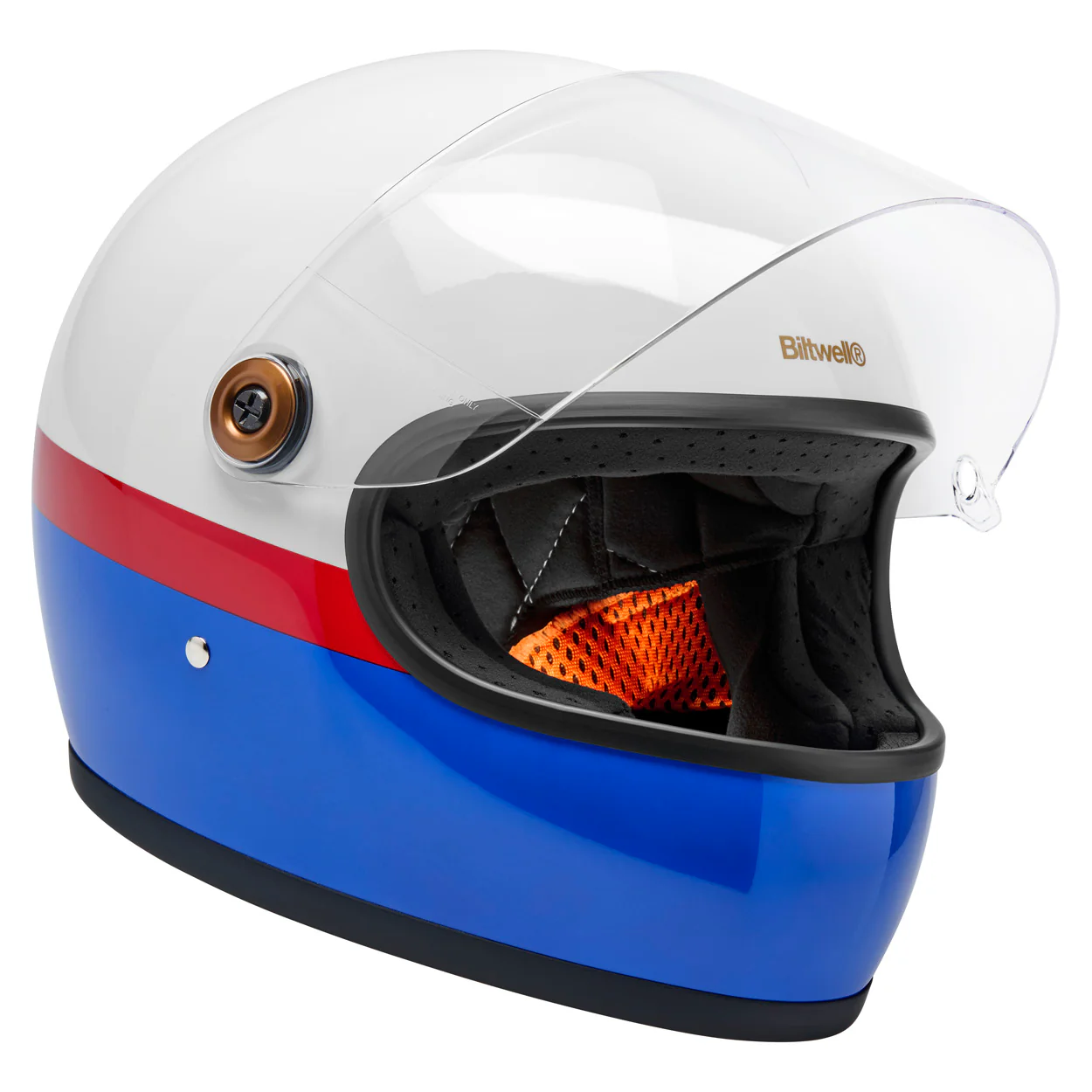 Gringo S Helmet - Apex Gloss White / Red / Blue - Image 3