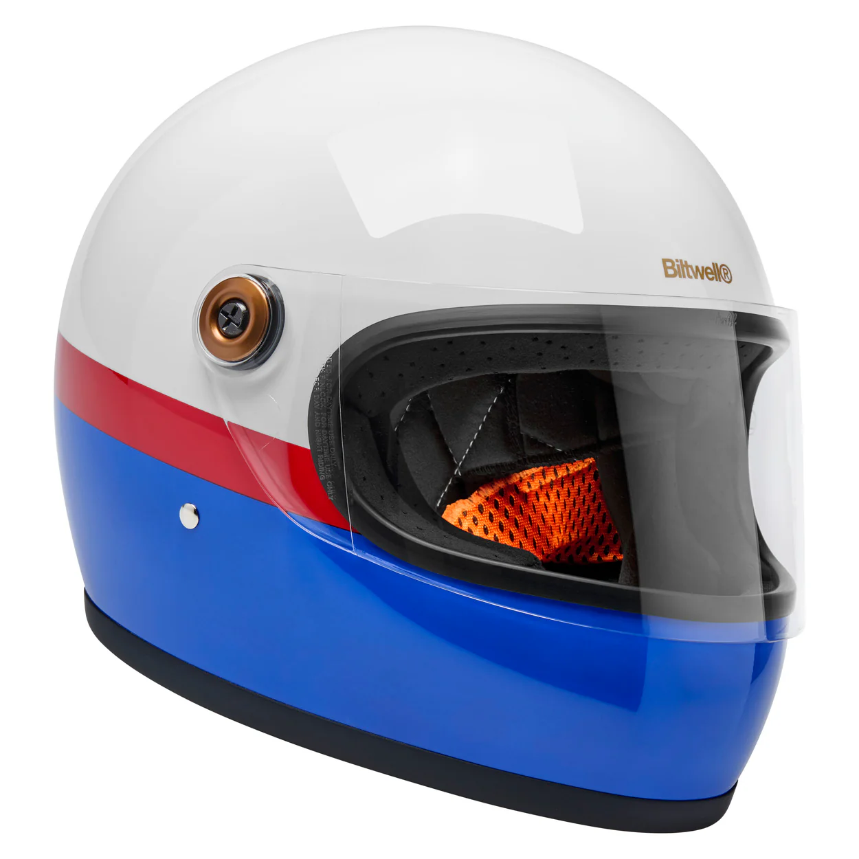 Gringo S Helmet - Apex Gloss White / Red / Blue - Image 4