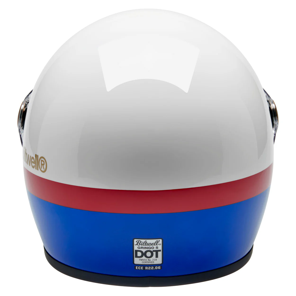 Gringo S Helmet - Apex Gloss White / Red / Blue - Image 5