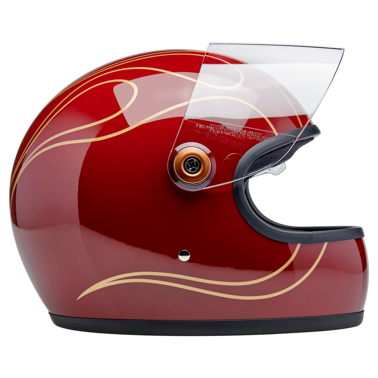 Gringo S Helmet - Gloss Garnet Red Flames - Image 10