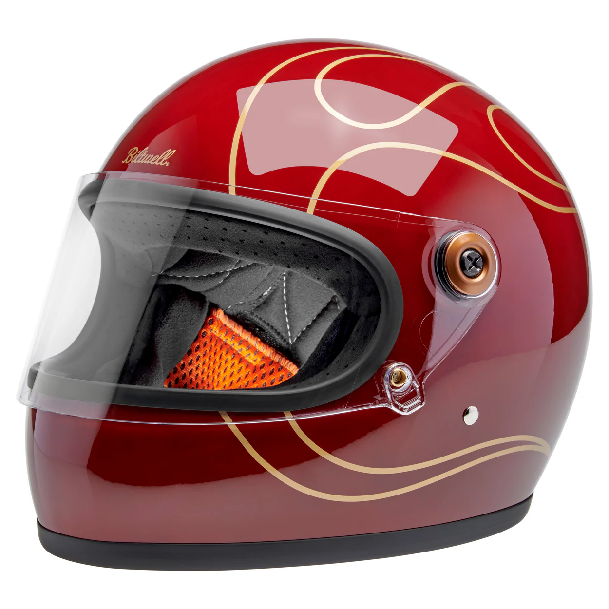 Gringo S Helmet - Gloss Garnet Red Flames - Image 3