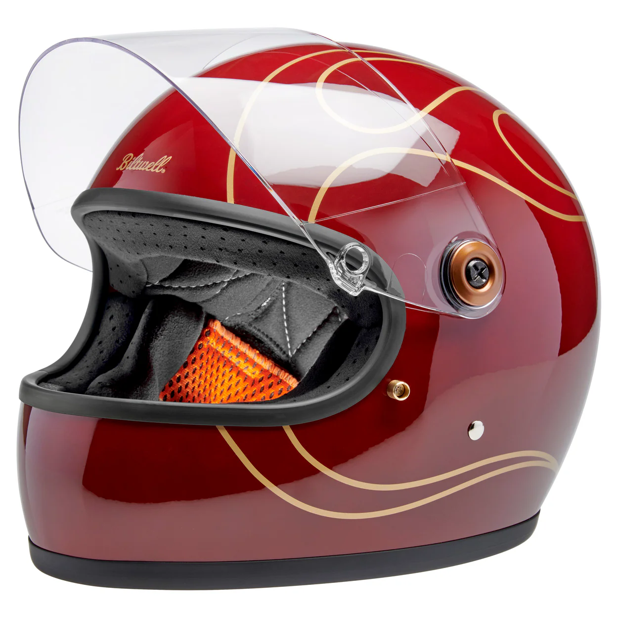 Gringo S Helmet - Gloss Garnet Red Flames - Image 4