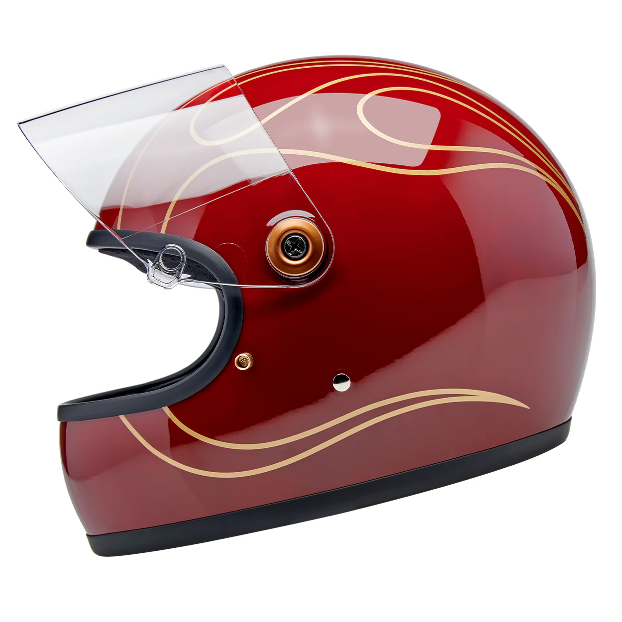 Gringo S Helmet - Gloss Garnet Red Flames - Image 5