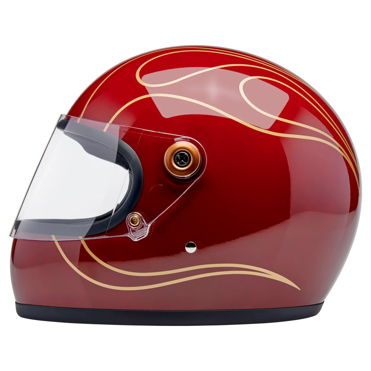 Gringo S Helmet - Gloss Garnet Red Flames - Image 7
