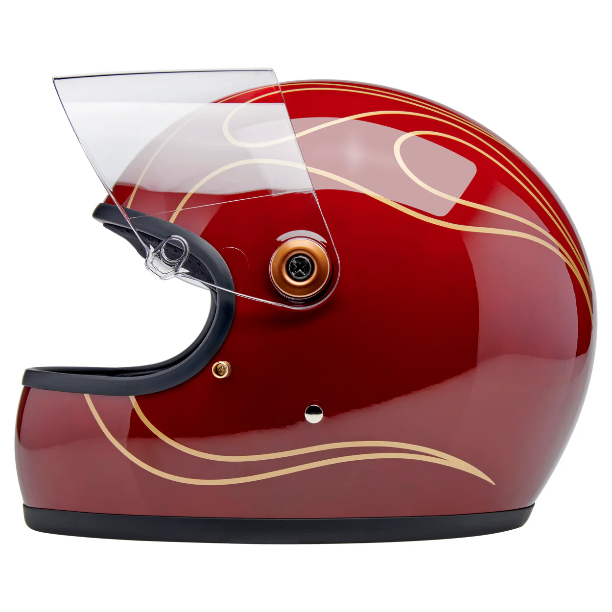 Gringo S Helmet - Gloss Garnet Red Flames - Image 8