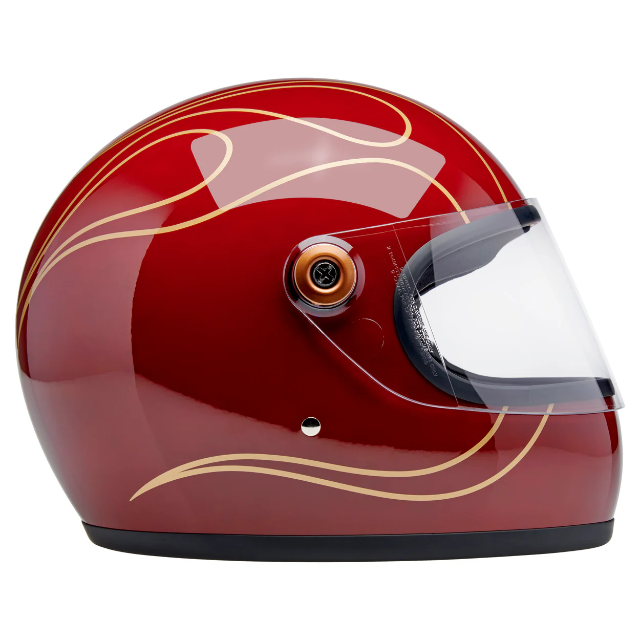 Gringo S Helmet - Gloss Garnet Red Flames - Image 9