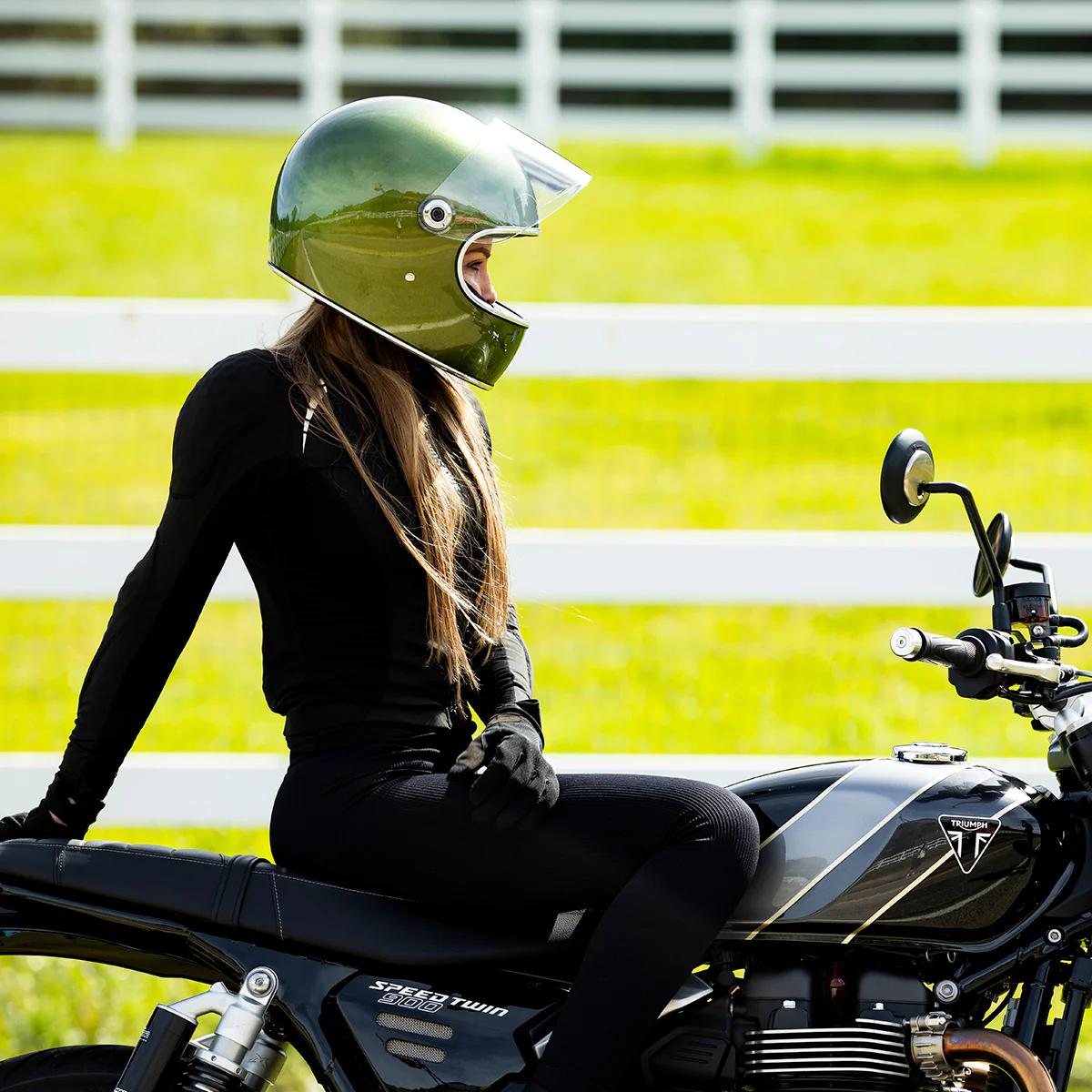 Gringo S Helmet - Metallic Dart Green - Image 13