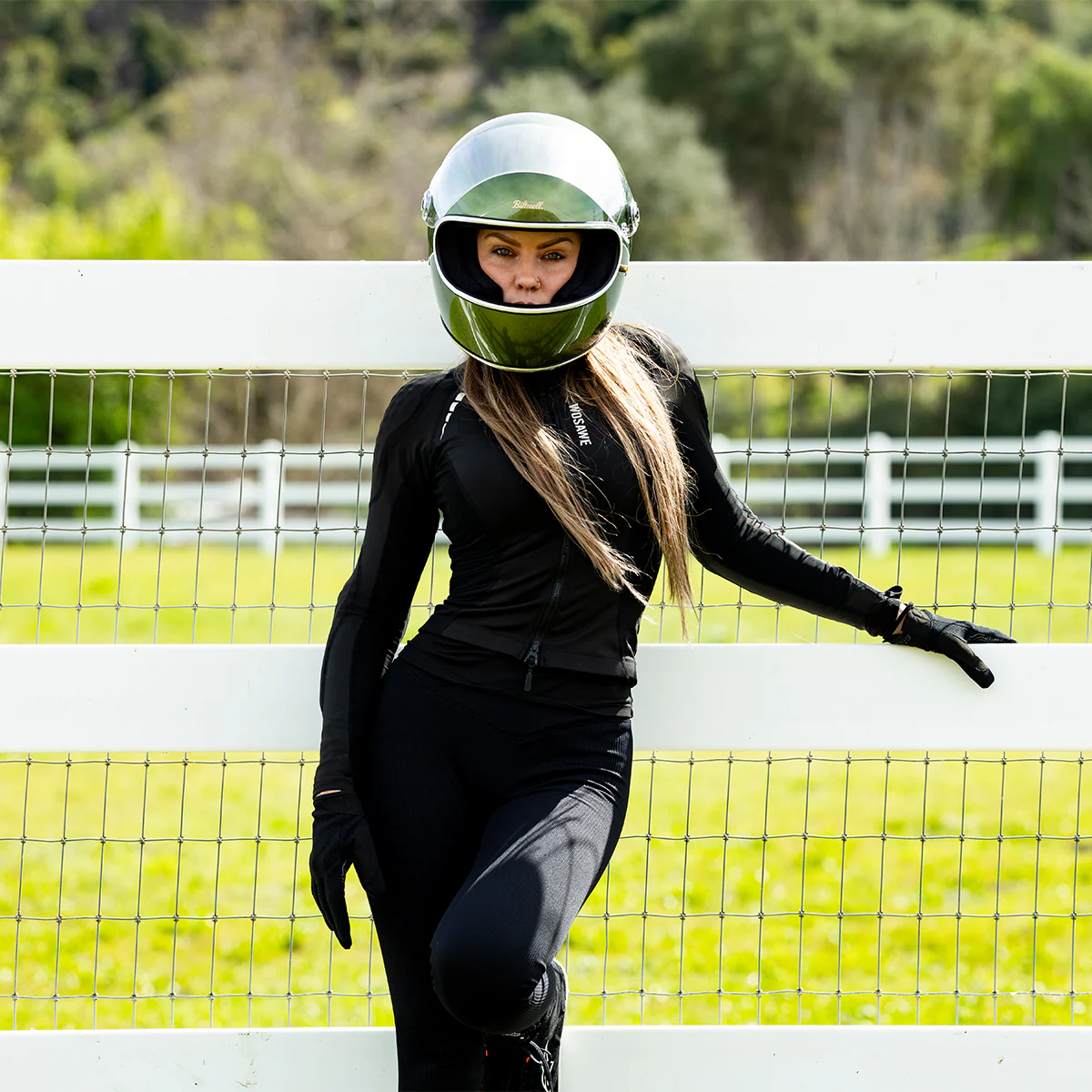 Gringo S Helmet - Metallic Dart Green - Image 15