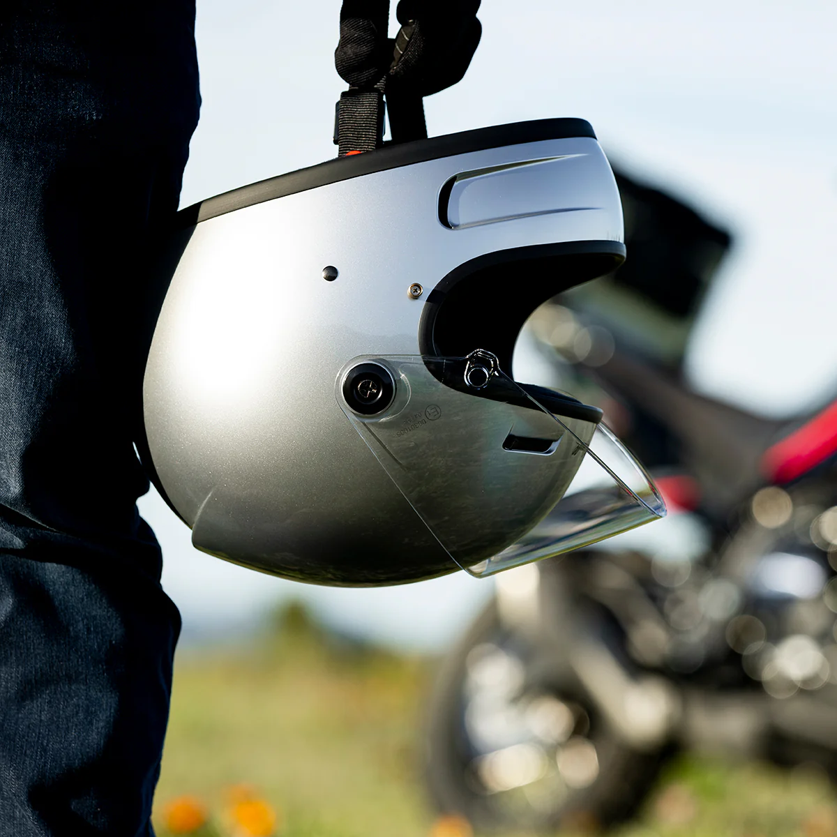 Gringo SV Helmet - Gloss Silver - Image 15